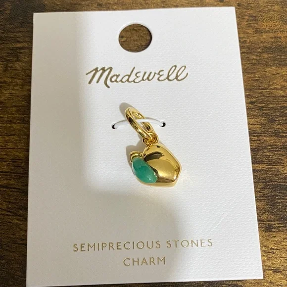 NWT MADEWELL Semiprecious Apple Charm - Picture 2 of 6